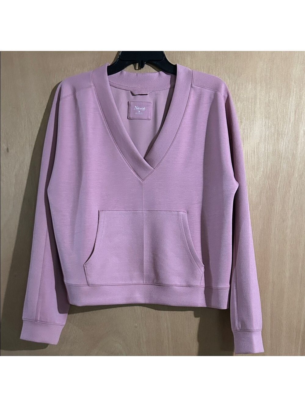 Natural Reflections Mauve V-Neck Women's Sweater